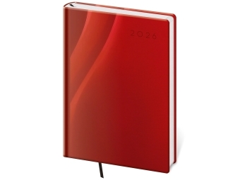 Diár 2026 VARIO RED DESIGN, A5 denný, 352 str, 145x205mm, červený